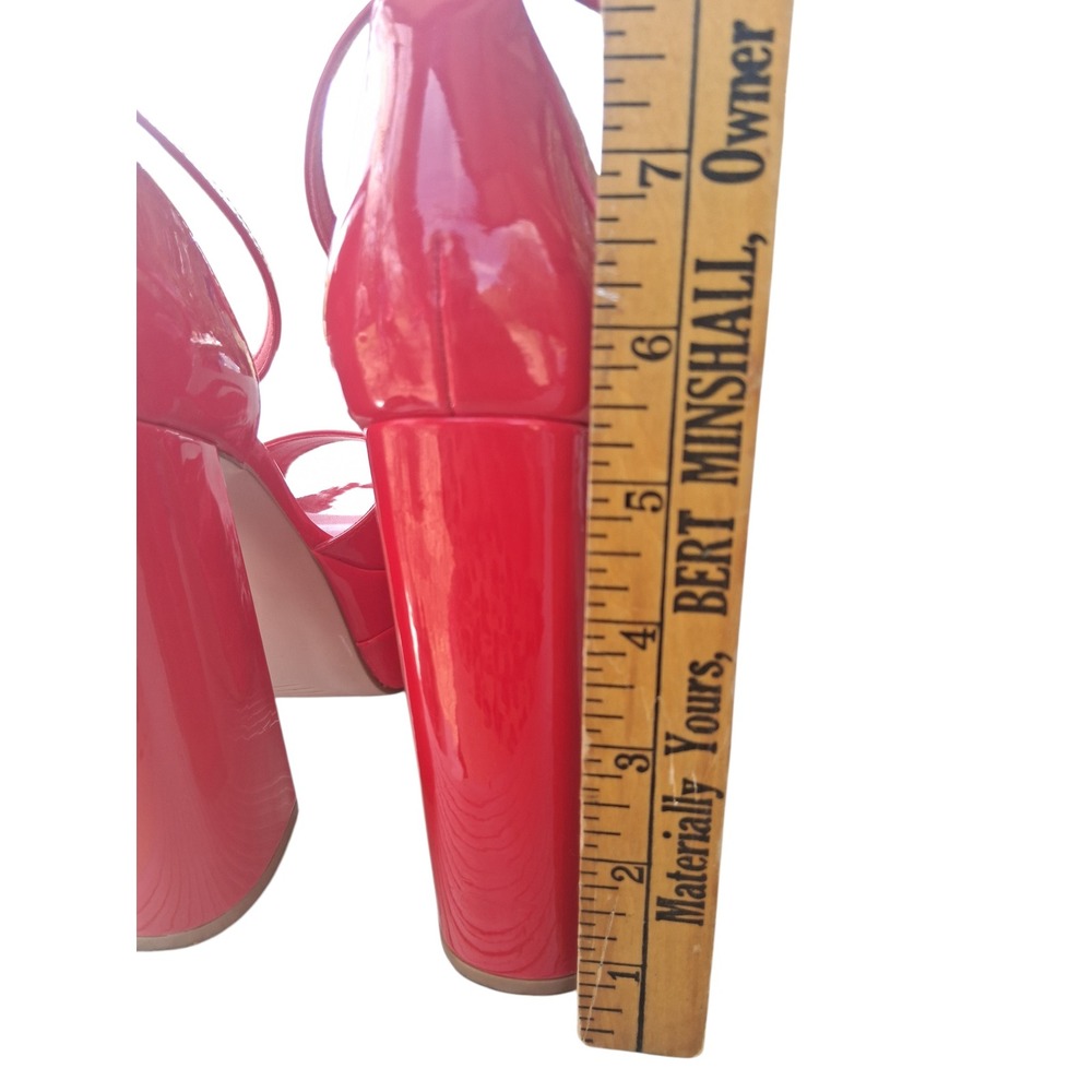 Dream Pairs Chunky Platform Indie Sleaze Women's size 8 Red Patent Leather Heels - Picture 7 of 11